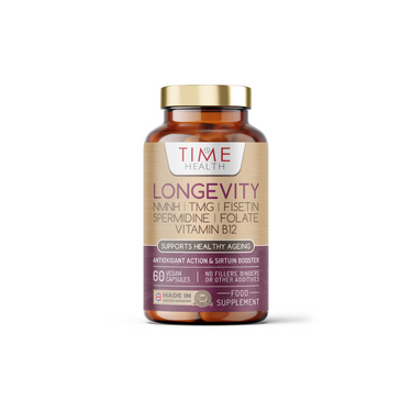 TIME HEALTH Longevity (NMNH, TMG, Spermidine, Fisetin, Folate & B12)